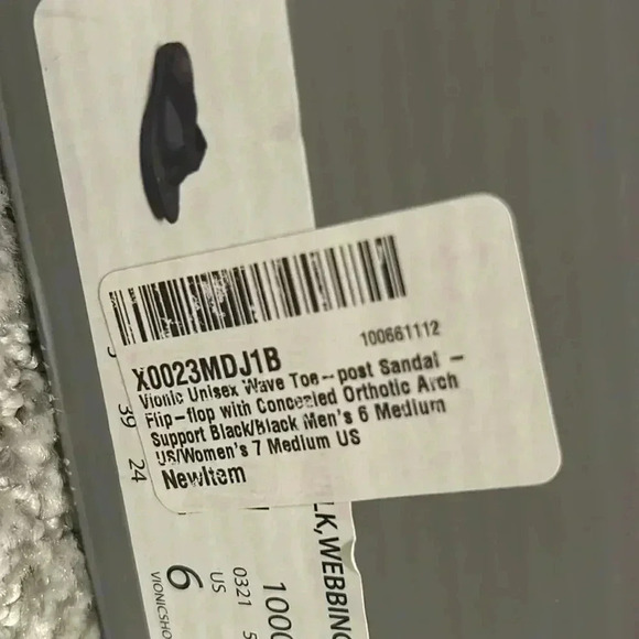 Vionic Wave Men’s Toe Post Sandal Black 6 , 7.5 - Picture 3 of 10